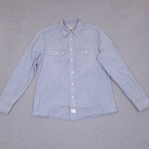 Gap Jeans Shirt‎ Mens Medium Light Blue Chambray Workwear Button Up